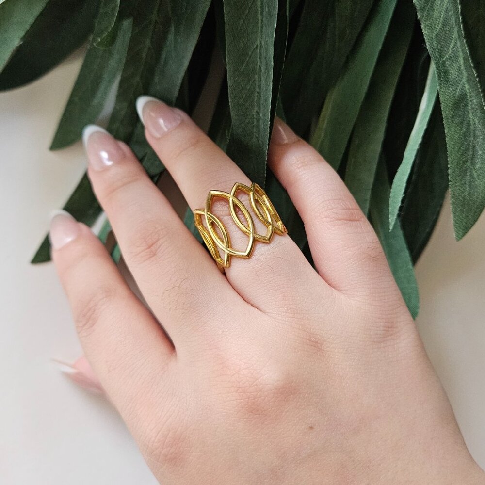 Marquise Brass Ring